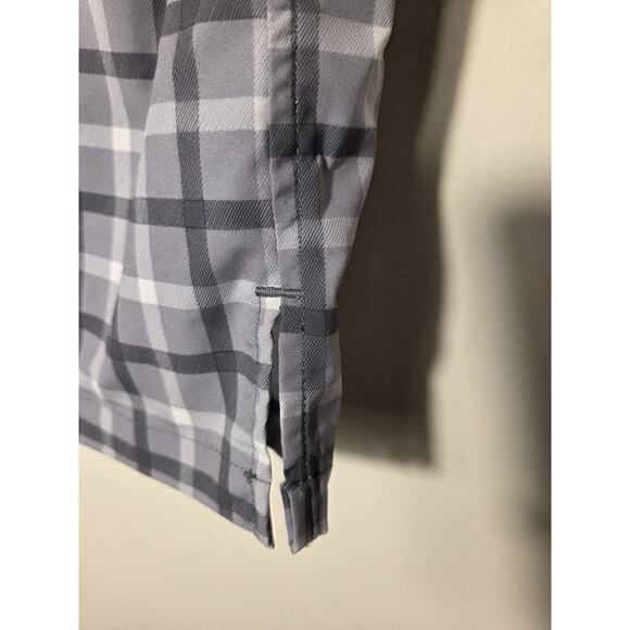 Carhartt Force Sun Defender Mens M Relaxed Fit SS Gray Plaid Shirt Sun Protect - Picture 5 of 9